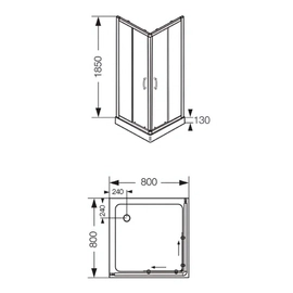 Box Ferrum 80x80 khios vitrofer KHI-BX-016-CR
