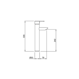 Griferia Peirano Lavatorio Monocomando Alto Bilbao Cromo