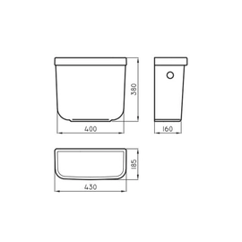 Deposito De Apoyar Ferrum Bari Dual Blanco BAR-DP-006-BL