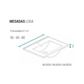 Mesada Schneider loza 50 cm 1 ag ML50A1