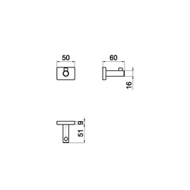 Accesorio de baño Percha simple Andez Klub 205.35