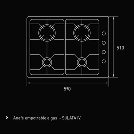 Anafe Tst Sulata a gas IV Hornallas 20-4