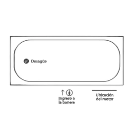 Hidromasaje Ferrum carilo 170x88x50 base motor derecho 8 jets