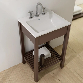 Mueble vanitory Ferrum symi marron sin mesada ARM-MB-003-MO