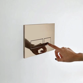 Tapa doble tecla Ferrum peltre rectangular REP-RA-051-PE