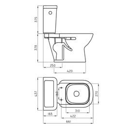Inodoro Ferrum bari largo blanco BAR-IN-011-BL