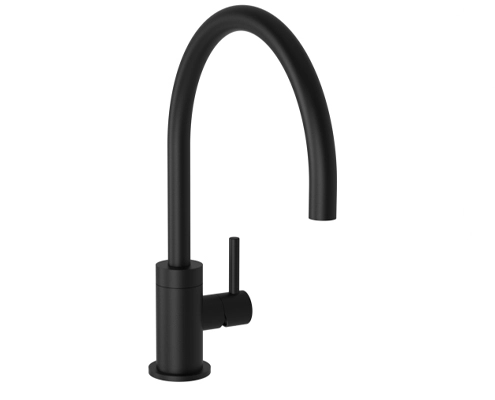 Griferia de cocina Hidromet Mini Cucina Monoc Pico curvo black 02070NEGR