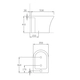 Bidet 1ag Peirano Urban blanco BID103-1