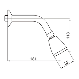 Ducha FV fija articualada anticalcarea 0120.04-6-CR