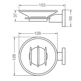 Jabonera FV nerea cromo 0168/59-CR