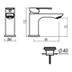 Hidromet griferia lavatorio monoc small cromo 9501crcr