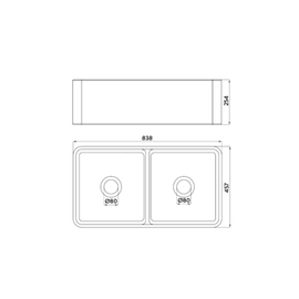 Bacha de cocina Peirano de embutir BCH17
