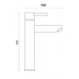 Griferia de Lavatorio Ultragrif Monocomando Argos Alto UGQ10