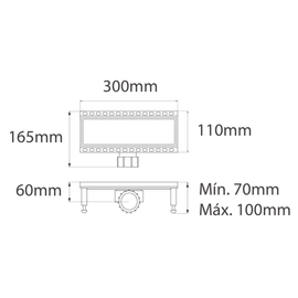 Desagüe Ideal lineal abs 30 cm 12090