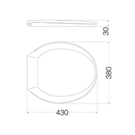 Tapa de inodoro Ferrum traful andina blanca TRA-TP-003-BL