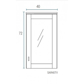 Sobre Armario Terra Vetro Schneider 40cm Blanco SAR40TVTXB