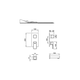 Grifería Peirano Soria Ducha de Emb. 3 Func 80-352