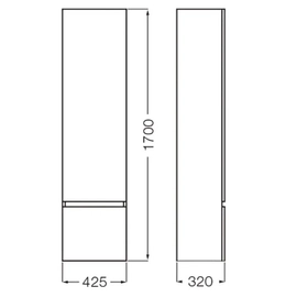 Columna colgante Ferrum cadria wengue CDR-MB-024-WE