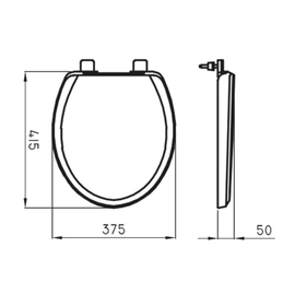 Tapa asiento Ferrum atuel blanco ATU-TP-005-BL