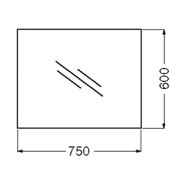 Espejo Ferrum 75x60 cadria wengue CDR-ES-001-WE
