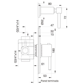Conjunto decorativo FV para juego termostático 0217.01-CR