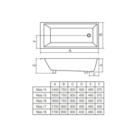 Hidromasaje Ferrum Niza Base 6j motor der16 H-NIZ-16-06-B-D