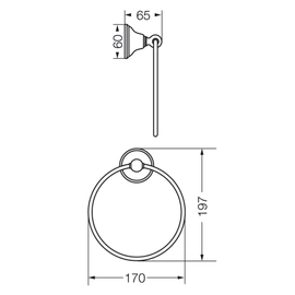Toallero FV newport aro cromo 0162/B2-CR