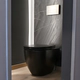 Inodoro corto Ferrum Fontana negro satinado FON-IN-001-NS