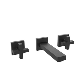 Griferia de lavatorio pared Hidromet Block cruz Black 3480