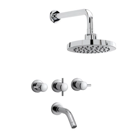 Griferia ducha emb. c/transf marbella plus 80-136-CR Peirano