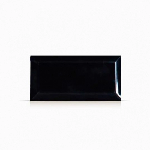 Revestimiento Misiones 15x7.5 Beveled Subway Black 1m2
