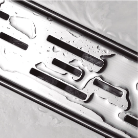 Desague Ideal lineal encastrable 30 cm base ABS rejilla paralela acero 12110