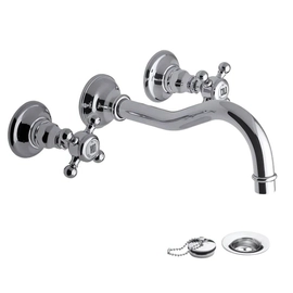 Grifería de lavatorio FV vermont de pared 0203/83-CR