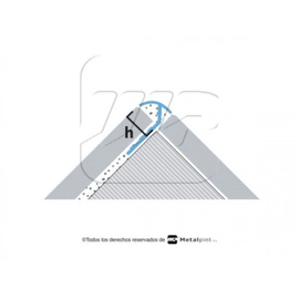 Guardacanto Moldumet PVC Linea Basic 9mm Gris claro