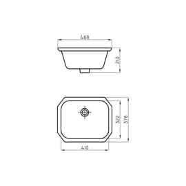 Bacha de baño Ferrum Esquel 400X320X160X LB818-B