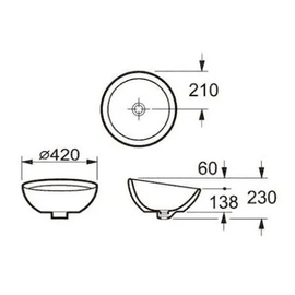 Roca Lavatorio Bol Bco