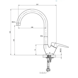 Griferia De Cocina Monocomando Vasser Odessa