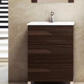 Vanitory 60cm Rivo Schneider Pvc Wengue con mesada