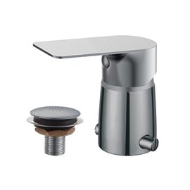 Griferia monocomando Estalgrif bidet Skinny gun metal 6001-BD