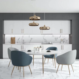 Porcelanato Ilva 60x120 Marble Home lux statuario brillante