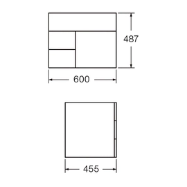 Mueble vanitory Ferrum 60 cm cadria sin mesada blanco CDR-MB-007-BL