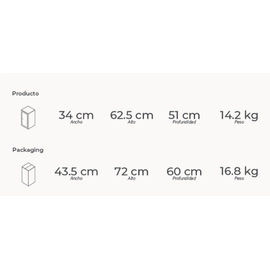 Cava Vondom linea negra 34x63 para 18 botellas Negra T18