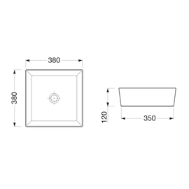 Lavatorio blanco square kira Roca