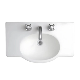 Bacha de lavatorio Ferrum 64 cm venecia 3 Ag blanca VNC-MS-005-BL