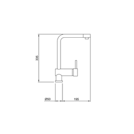 Griferia de cocina Peirano Santander Monoc 20-135B