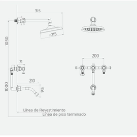 Griferia De Ducha Con Transferencia Antique Lever XXL Bronce Viejo Andez 0604.41