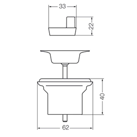 Desagüe FV plástico universal completo 0246/A1.13.0-D