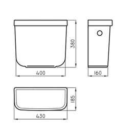 Depósito Ferrum bari dual de apoyar blanco BAR-DP-006-BL
