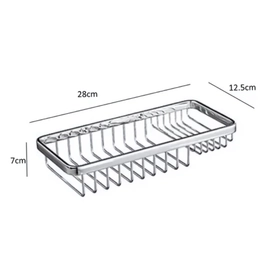 Jabonera Ottone con portashampoo 2 niveles cromo brillo