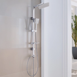 Columna de ducha exterior con flor de ducha cuadrada Piazza PZ2261